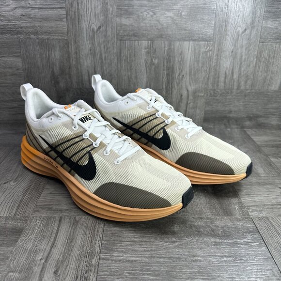 Nike Lunar Roam Men's size 13 Summit White Khaki Orange Running Shoes DV2440-101 - Picture 2 of 7